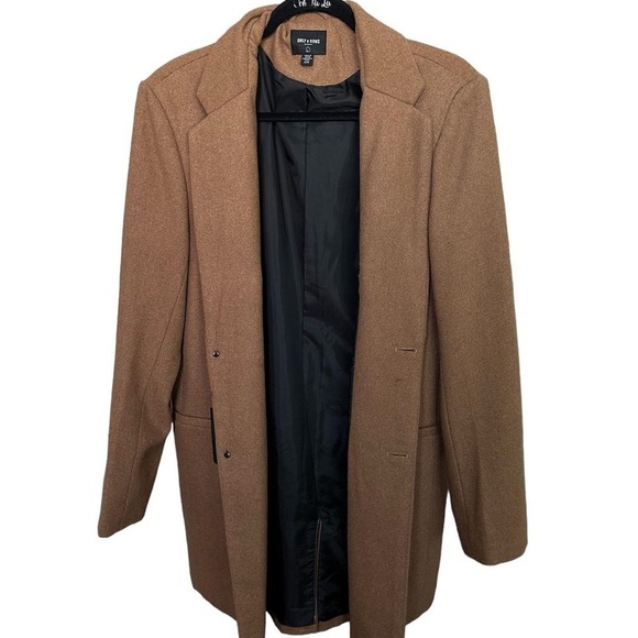 Only & Sons Brown Wool Coat - Picture 2 of 3